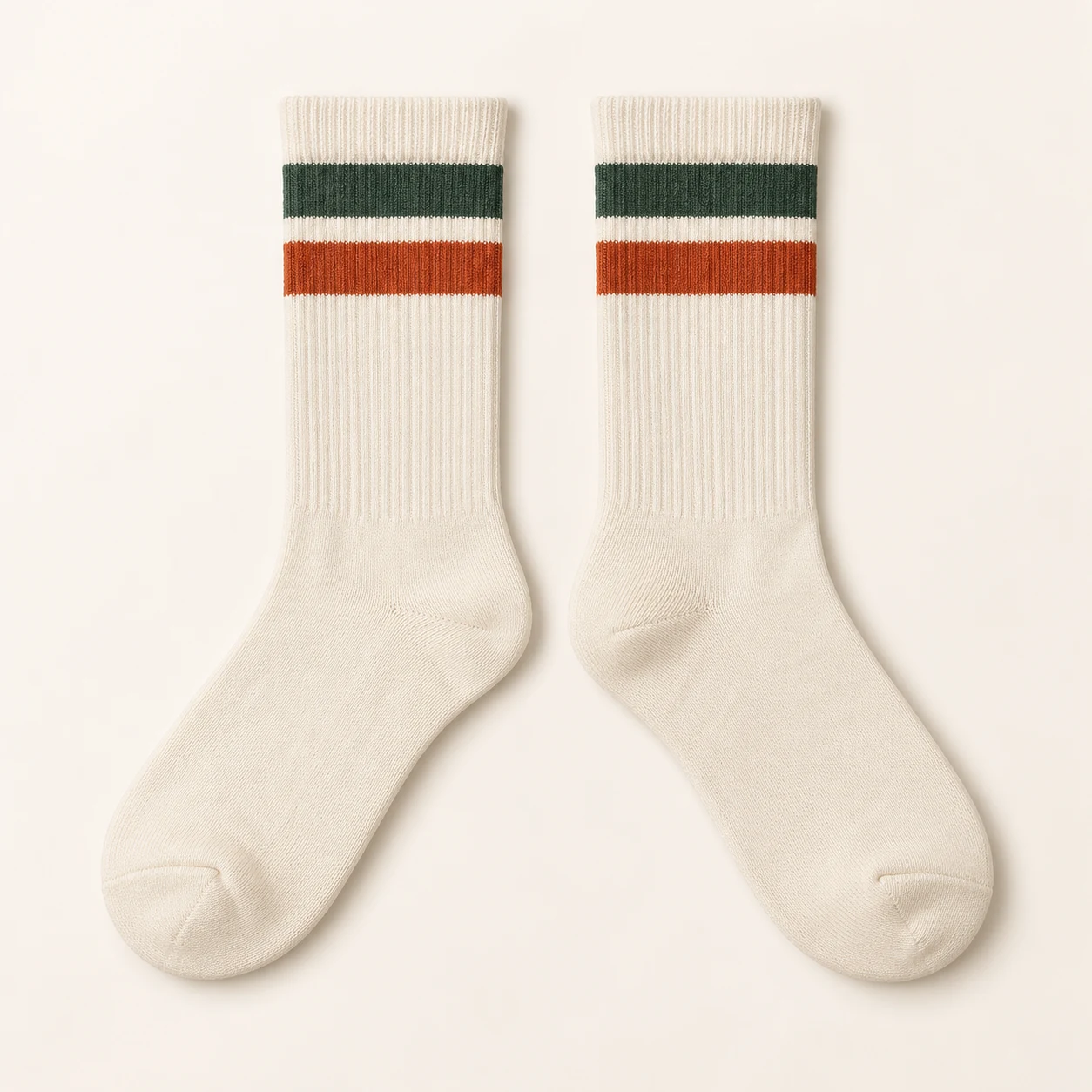 Retro stripe crew socks